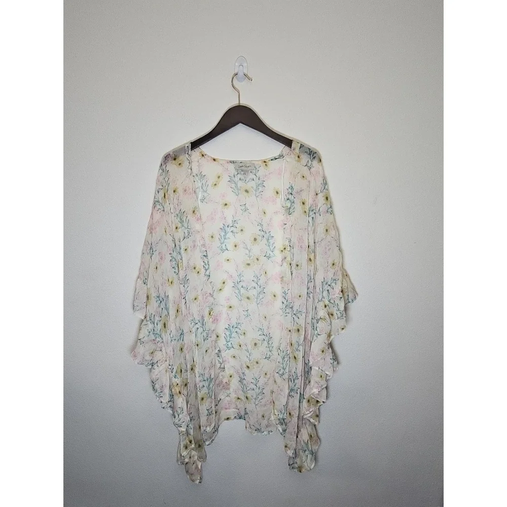 Charlie Paige Cover Up‎ KIMONO style L/XL Sheer Loose Fit